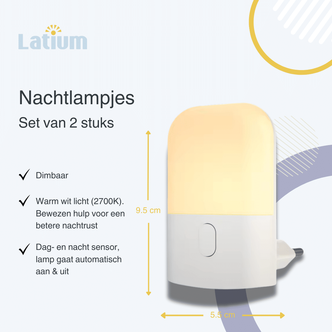 Nachtlampje voor Stopcontact met Dag en Nacht Sensor | Latium