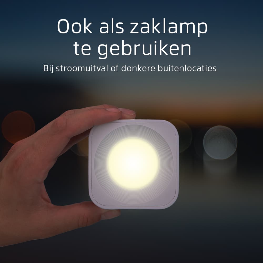 Vierkante Oplaadbare Wandlamp Wit - Draadloze Verlichting voor Binnen | Latium