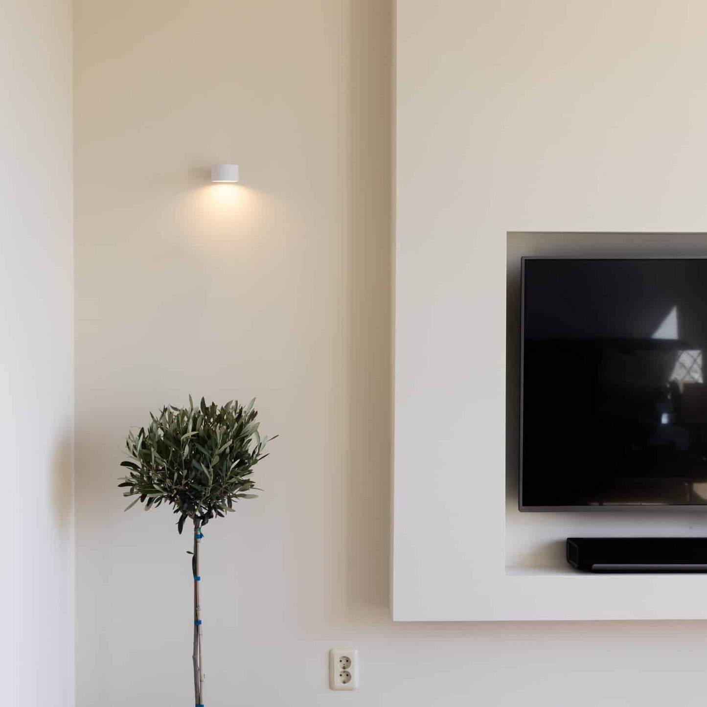 Ronde Oplaadbare Wandlamp Wit - Draadloze Verlichting voor Binnen | Latium