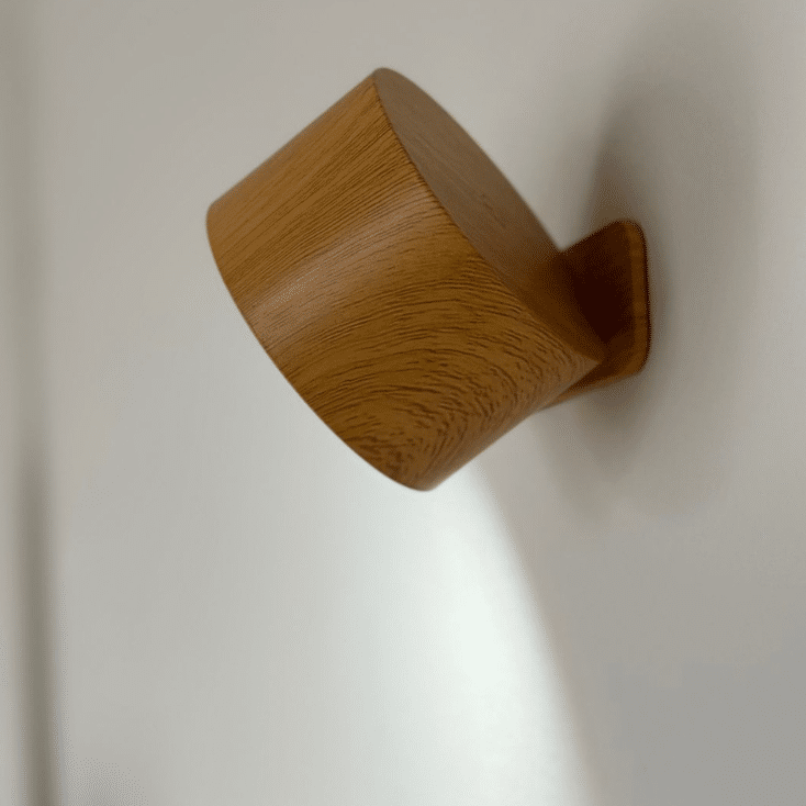 Ronde Oplaadbare Wandlamp Hout Look - Draadloze Verlichting voor Binnen | Latium