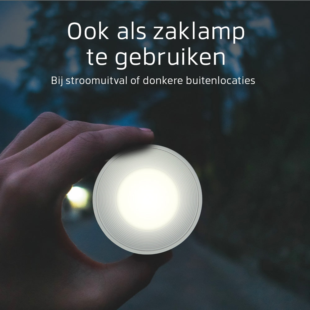 Latium Oplaadbare Wandlamp met Afstandsbediening - Rond Wit
