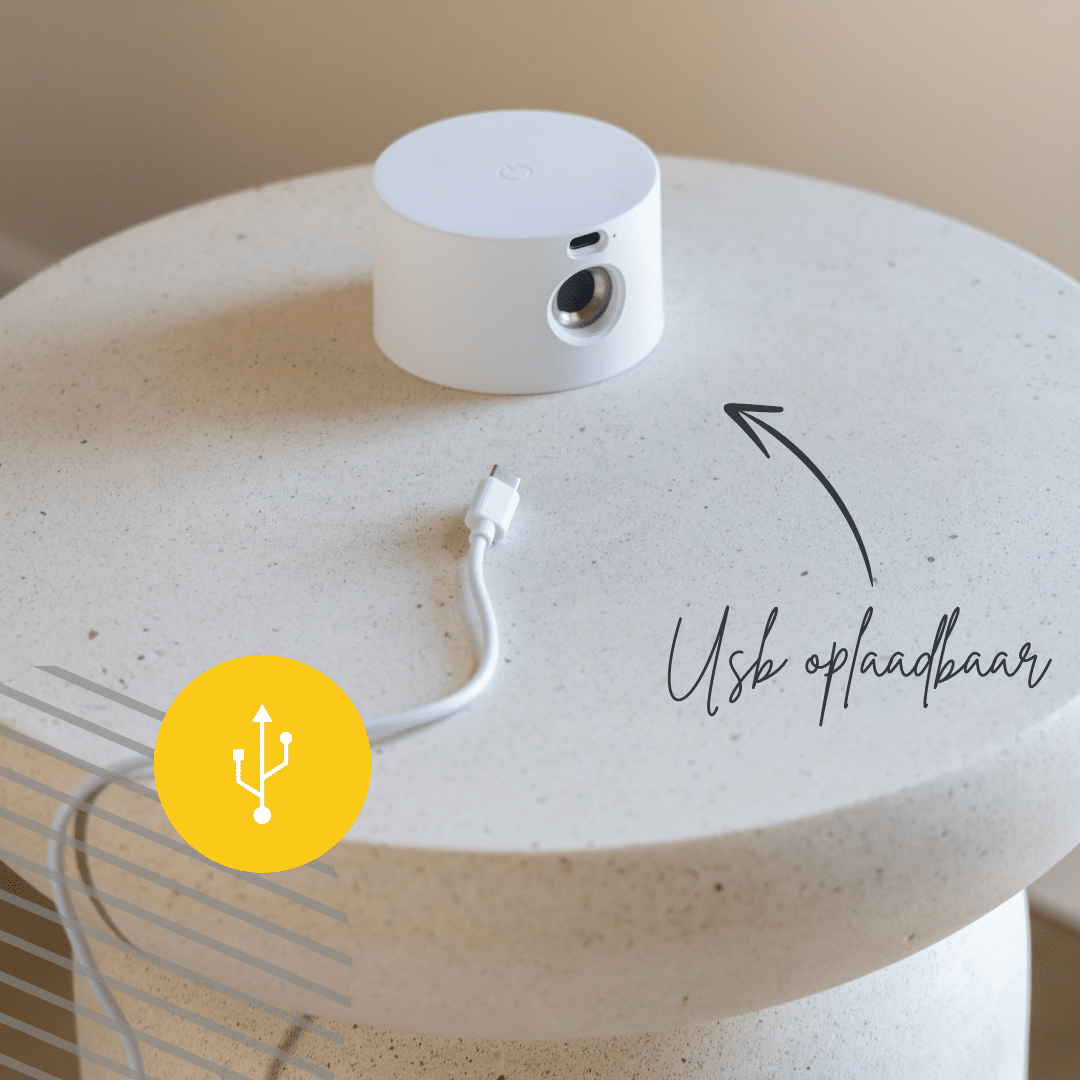 Ronde Oplaadbare Wandlamp Wit - Draadloze Verlichting voor Binnen | Latium