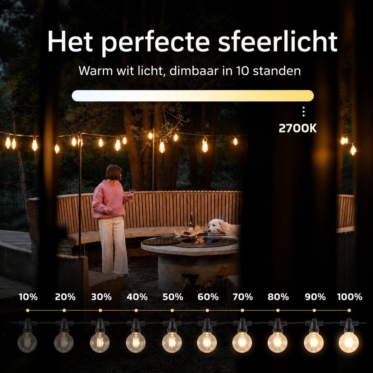 Latium Lichtsnoer 10m met Afstandsbediening