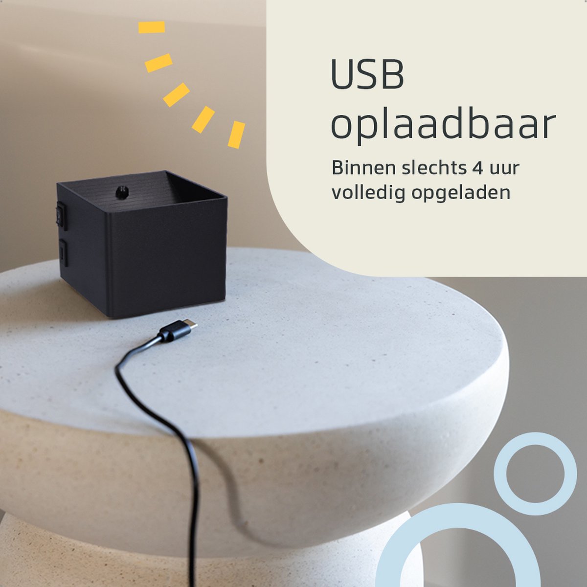 Latium Wandlamp Oplaadbaar met Bewegingssensor Zwart