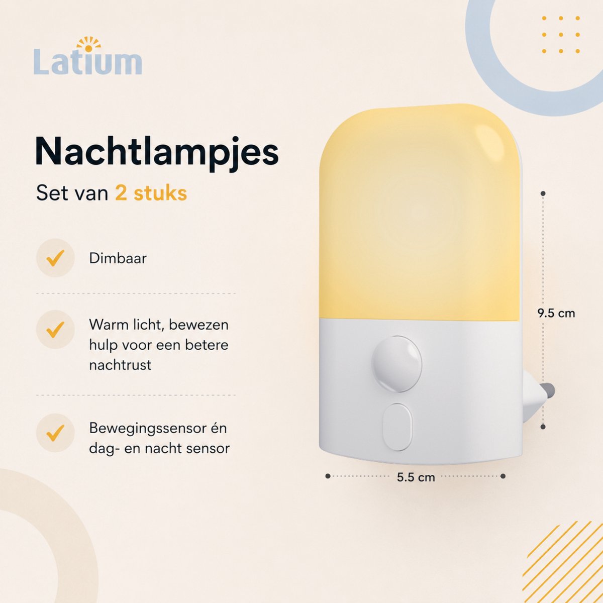 Latium LED Nachtlampje met Bewegingssensor