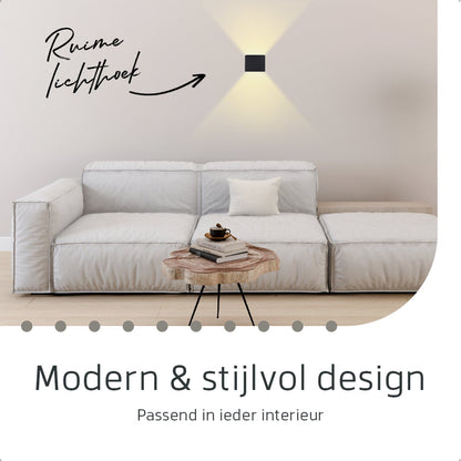 Oplaadbare Wandlamp met Bewegingssensor Zwart