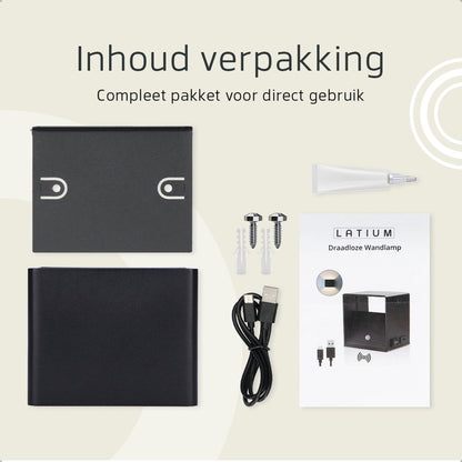 Oplaadbare Wandlamp met Bewegingssensor Zwart