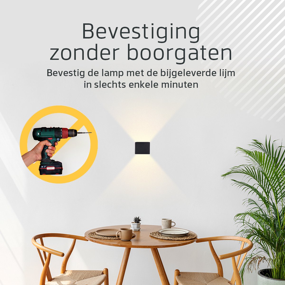 Latium Wandlamp Oplaadbaar met Bewegingssensor Zwart