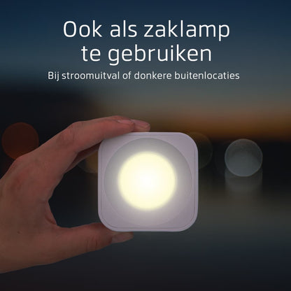 Vierkante Oplaadbare Wandlamp Wit - Draadloze Verlichting voor Binnen | Latium