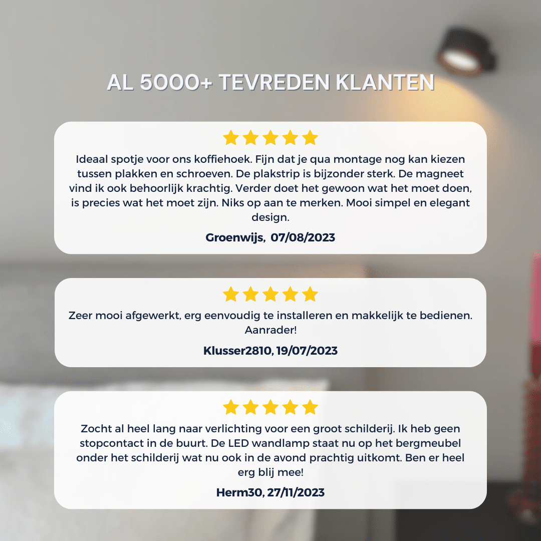 Oplaadbare Wandlamp met Afstandsbediening Wit -  Draadloze Verlichting voor Binnen | Latium
