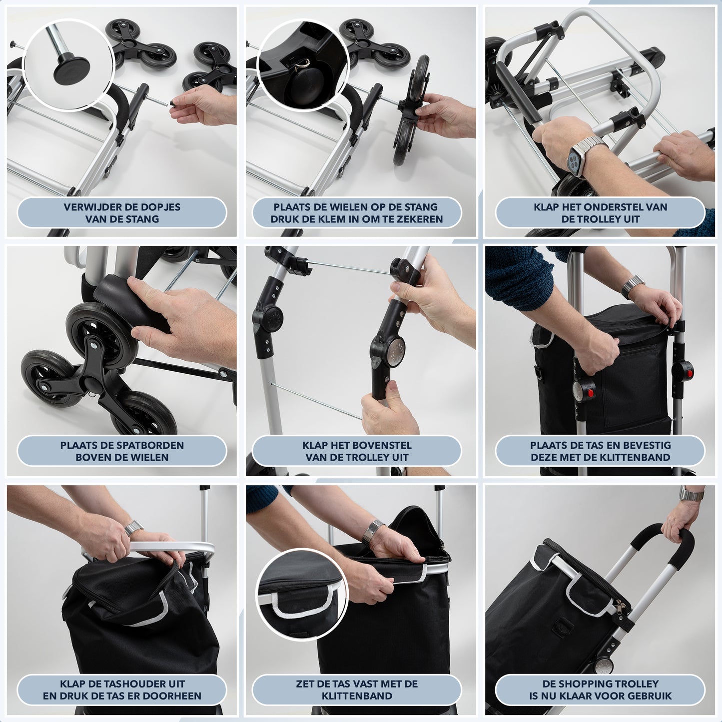 Latium Boodschappentrolley met 3 Wielen
