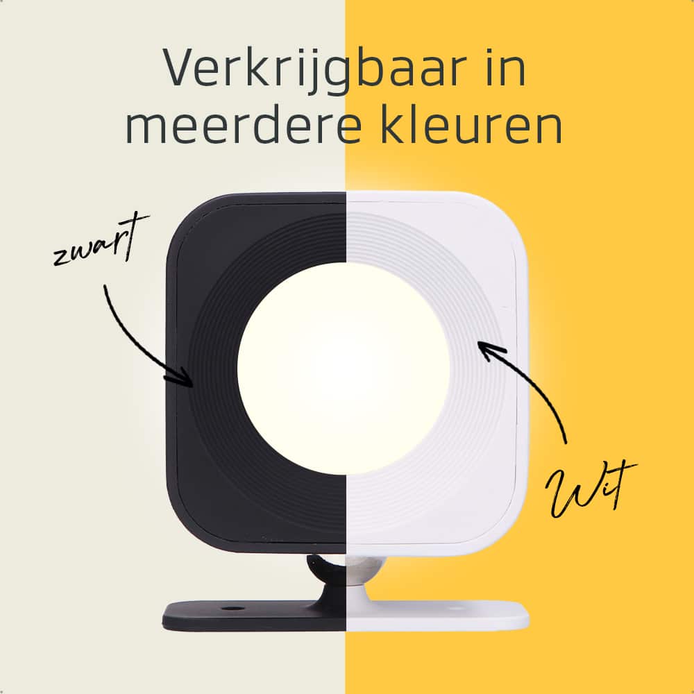 Vierkante Oplaadbare Wandlamp Zwart - Draadloze Verlichting voor Binnen | Latium