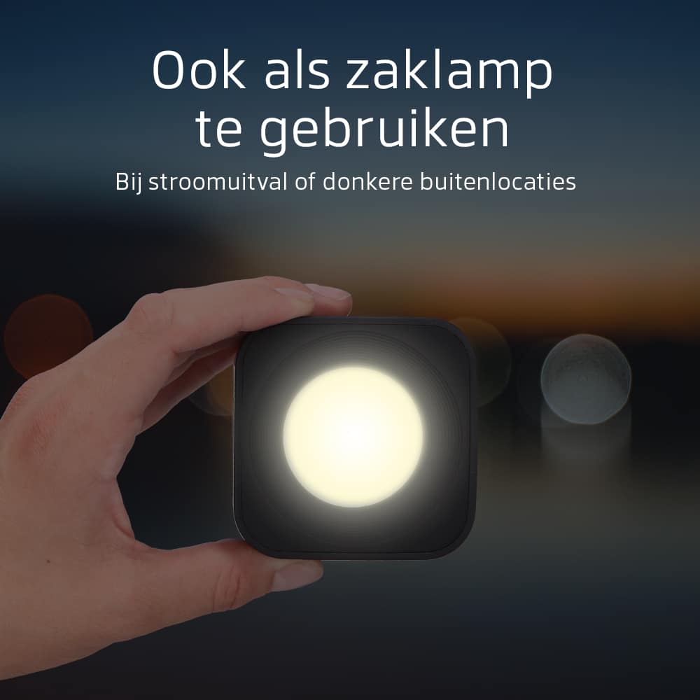 Vierkante Oplaadbare Wandlamp Zwart - Draadloze Verlichting voor Binnen | Latium