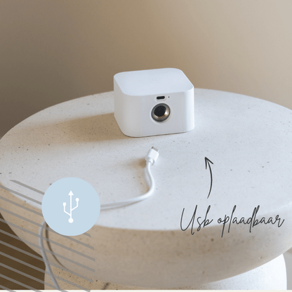 Vierkante Oplaadbare Wandlamp Wit - Draadloze Verlichting voor Binnen | Latium