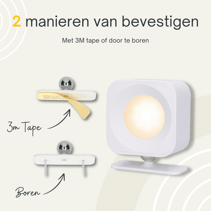Vierkante Oplaadbare Wandlamp Wit - Draadloze Verlichting voor Binnen | Latium