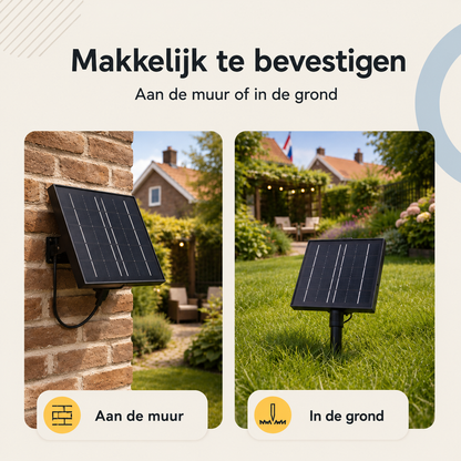 Latium Solar Lichtsnoer 10m met Afstandsbediening - Waterdicht
